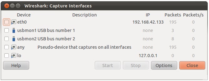 unix / linux capture interface